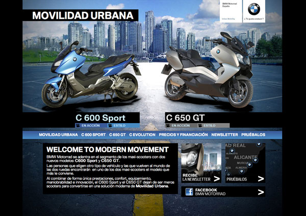 Site oficial  BMW C 600 Sport y C 650 GT